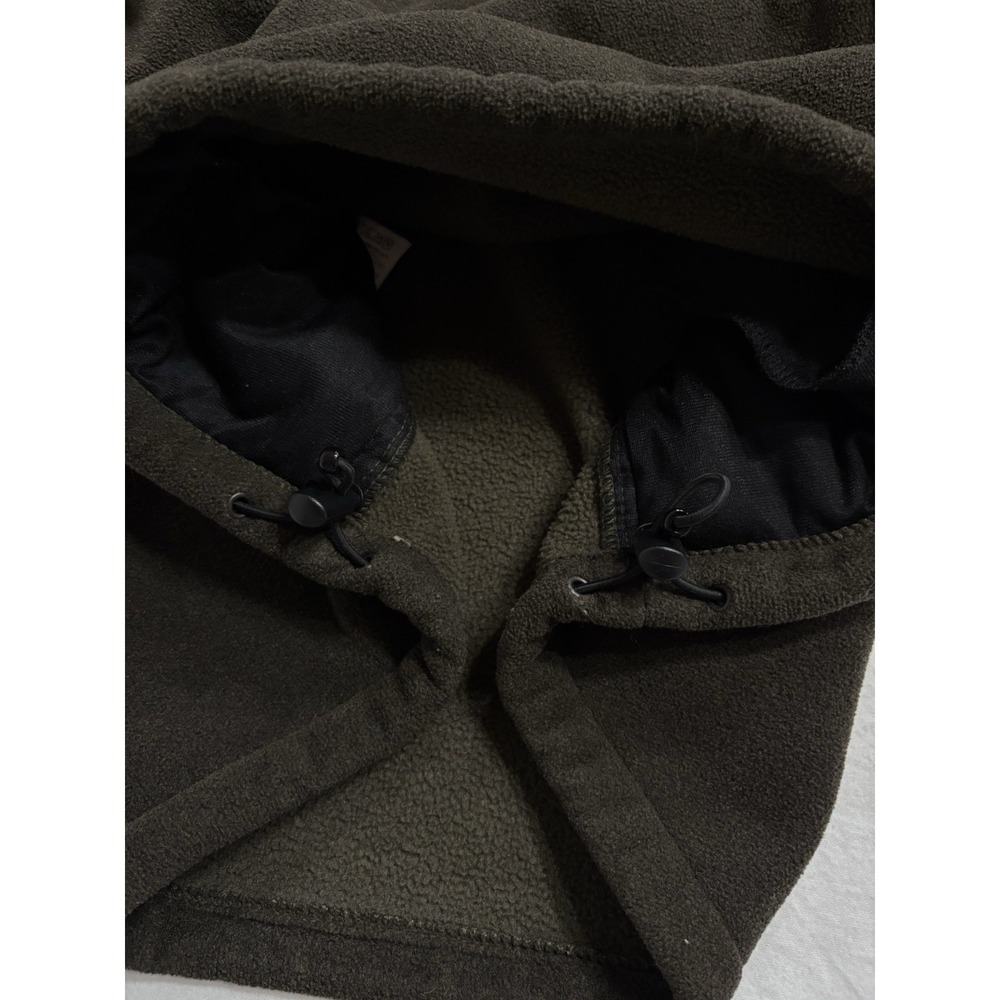 Vintage Eddie Bauer Mens L Fleece Pullover Quarter Zip Olive Outdoor Jacket - Picture 4 of 6